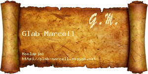 Glab Marcell névjegykártya
